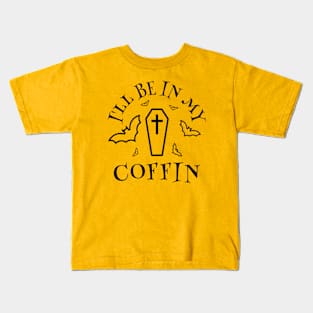 Bats And Coffin Halloween Kids T-Shirt